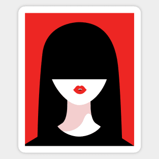 Lady in black Sticker
